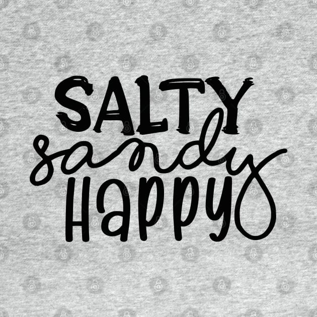 Salty, Sandy, Happy by Del Doodle Design